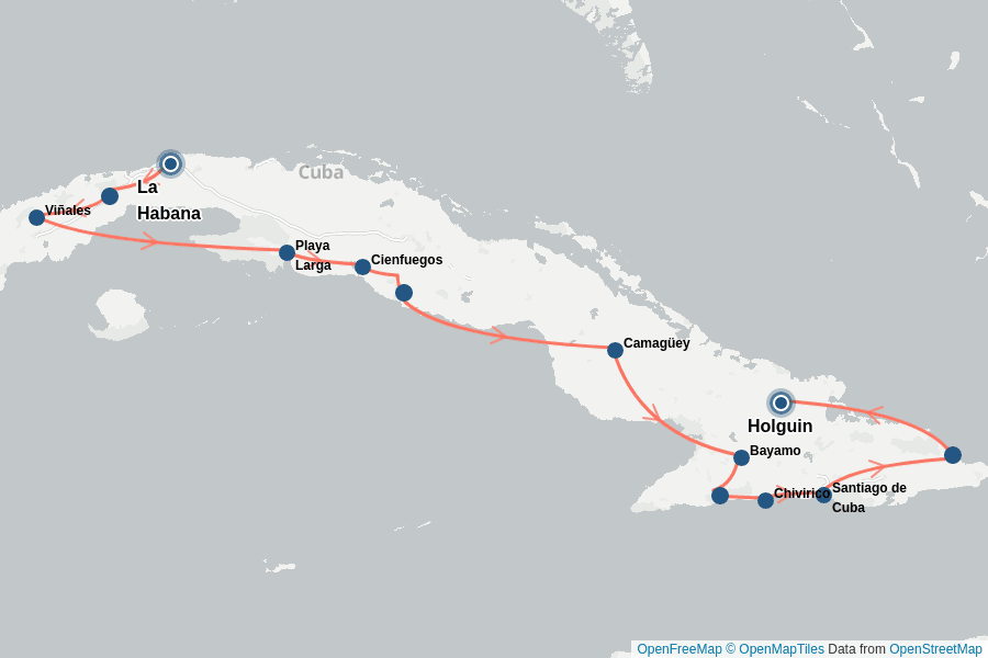 Itinerary Map image for Kuba